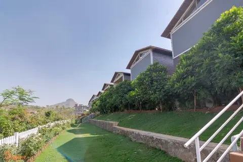 Aerial view of the cottages