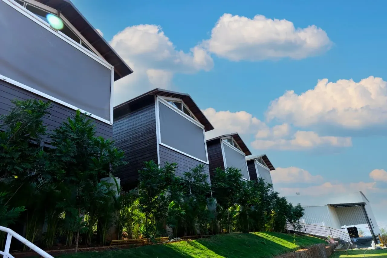 Azure Resort cottages under open skies near Pawna Lake