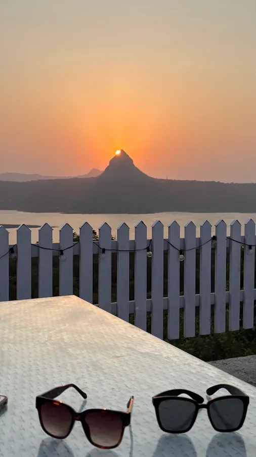 Sunset over Pawna Lake from Sundowner